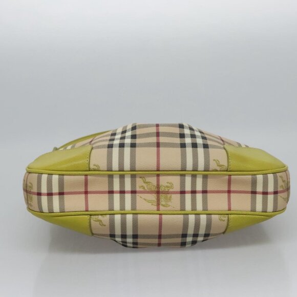 BURBERRY Nova Check Shoulder Bag PVC Leather Beige Auth BD897 - Picture 7 of 16